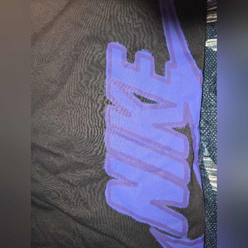 Nike Black Tee with Purple Logo
